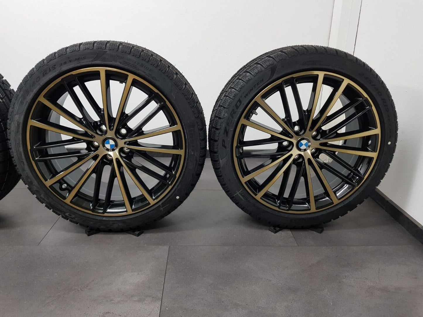 NEU BMW Felgen 19 Zoll Winterreifen 5er G30 G31 635 Winterräder V-Speiche Gold!