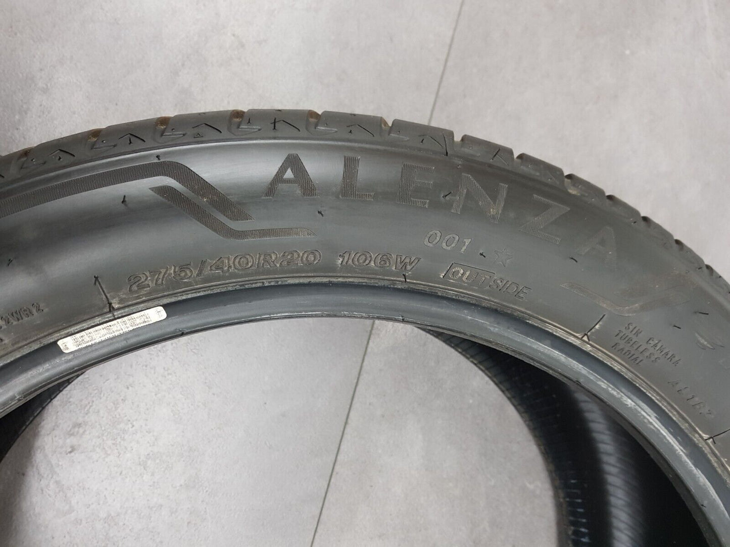 1x 275 40 R20 106W Sommerreifen Reifen Bridgestone Alenza 001 BMW *Sternm.* +7mm